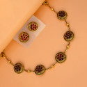 Trendy Antique Finish Kemp Floral Choker Set