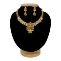 Ethnic Antique Gold Plated Crystal Lakshmi Necklace Set