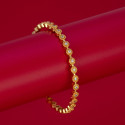 Splendid Gold Plated Round Design Stone Bangle