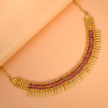 Stunning Gold Plated Jasmine Buds Stone Necklace