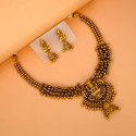 Antique Gold Plated Lakshmi Pendant Necklace Set
