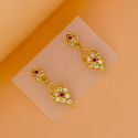 Trendy Small Gold Plated CZ Drop Earrings For Girls