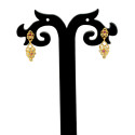 Trendy Small Gold Plated CZ Drop Earrings For Girls