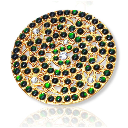 Imitation Temple Jewellery Green Rakodi/Billai