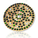 Imitation Temple Jewellery Green Rakodi/Billai