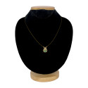 Elegant Invisible Chain CZ Victorian Pendant Necklace