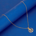 Simple Gold-Plated Floral Pendant With Chain