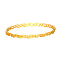 Delicate Gold Plated Wave Pattern Bangles