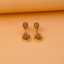 Fashionable Gold Plated Teardrop Stone Drop Earrings