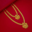 Matte Gold Plated Lakshmi Bridal Necklace Set