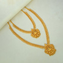 Matte Gold Plated Lakshmi Bridal Necklace Set