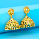 Gold Plated Big Floral Designed Umbrella Jumkha Earrings
