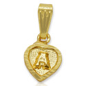 Gold Plated Heart Shape Alphabet Pendant