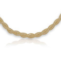 Gold Plated Twisted White Crystal Custom Chain