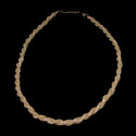 Gold Plated Spiral White Crystal Custom Chain