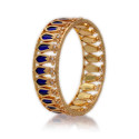 One Gram Gold Plated Traditional Broad Blue Nagapadam Bangle
