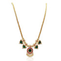 Gold Plated Double Palakka Necklace for Girls